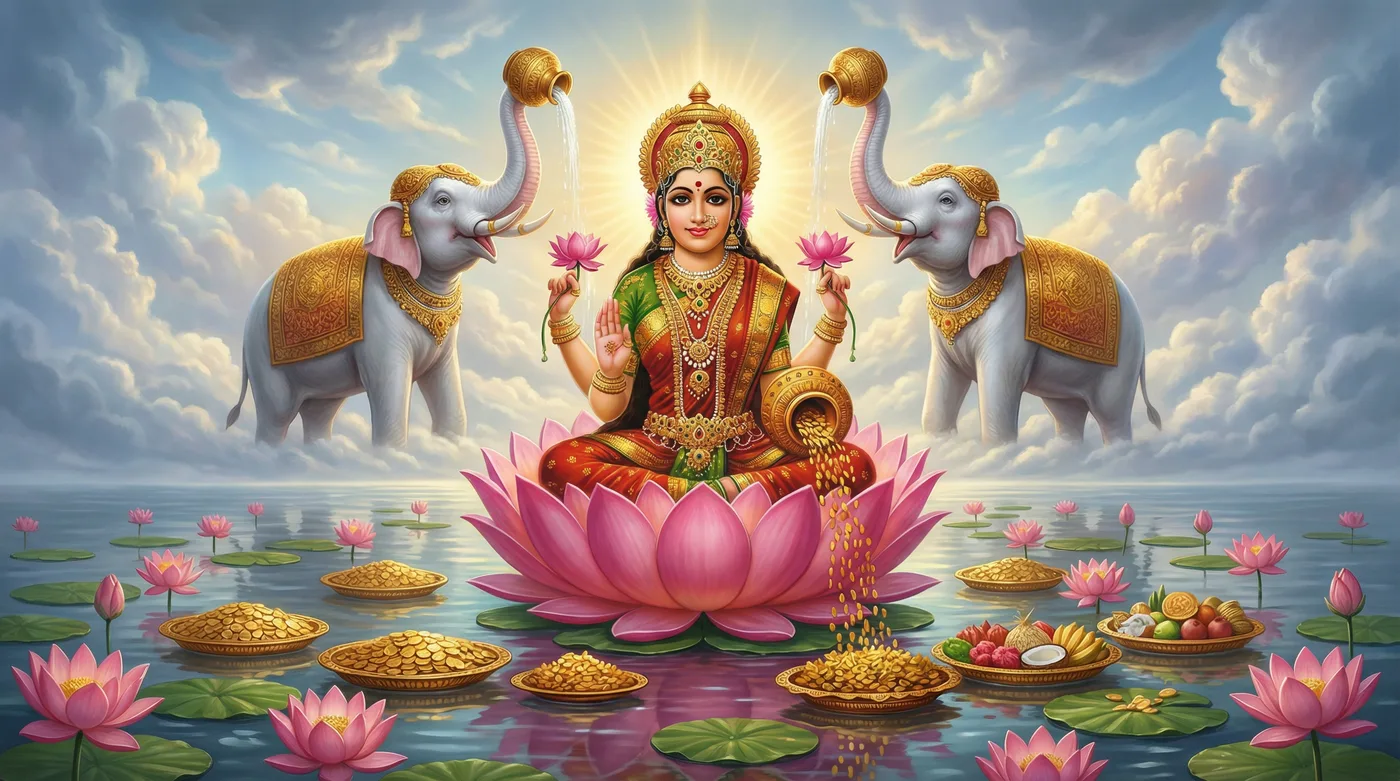 Goddess Lakshmi worship during Navaratri at Swami Narayanan Temple